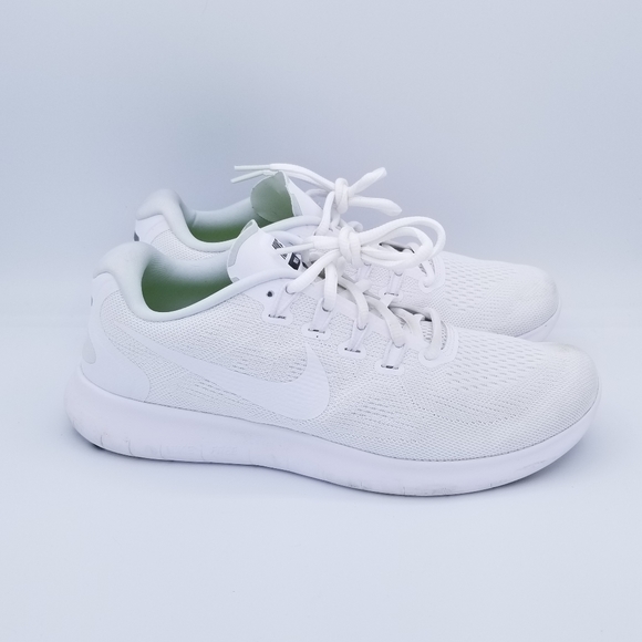 Nike Other - Nike Free RN 2017 Pure White Mens Athletic Running Shoes White Size 9